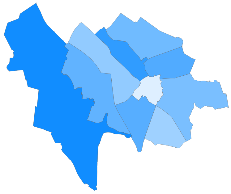 Resultaat van de shape-map in Power BI